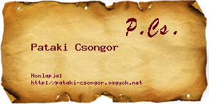 Pataki Csongor névjegykártya