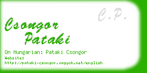 csongor pataki business card